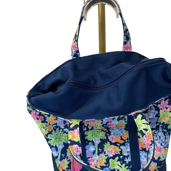 NWT Lilly Loves Disney Disney x Lilly Pulitzer Mickey & Minnie Mouse Canvas Tote - Picture 4 of 14